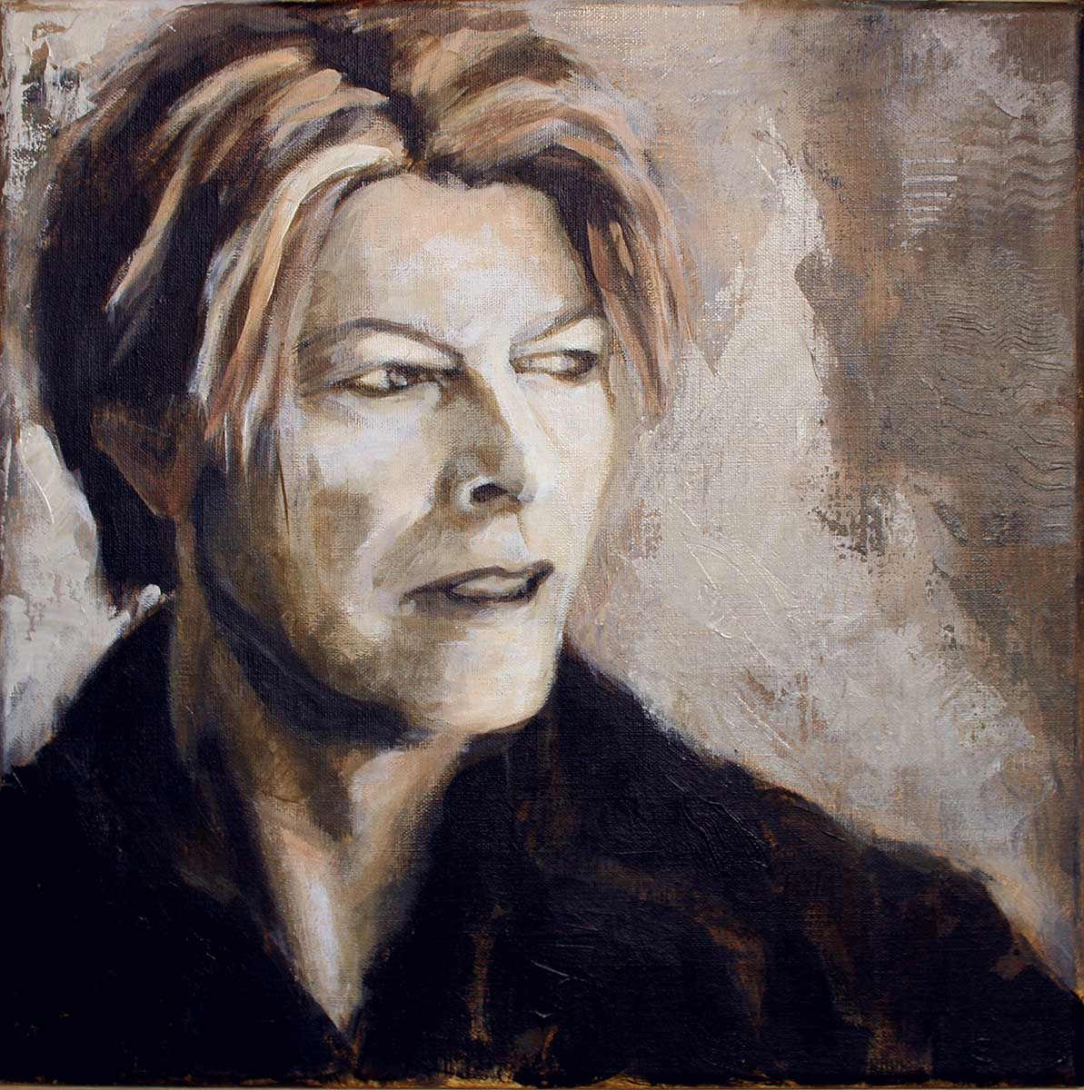 David Bowie - 40 x 40 cm. - Acryl op doek